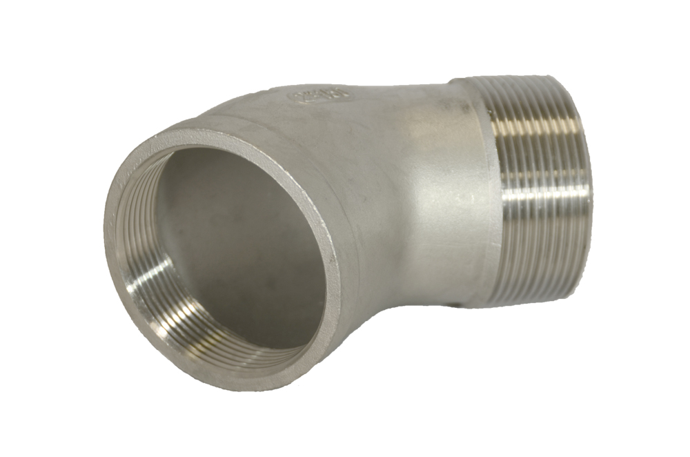 Rvs 1.4408 knie 45 graden bibu