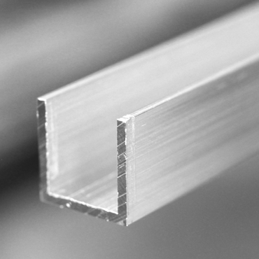 Aluminium EN AW-6060 T66 U-profiel 15 Mu geanodiseerd
